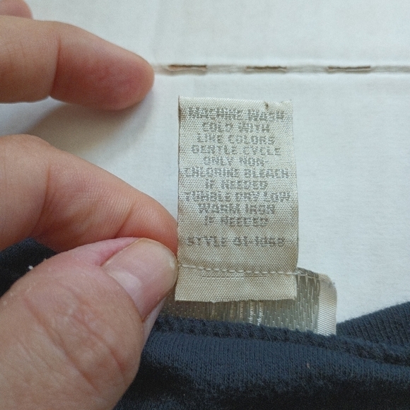 J Jill Cotton Tee Small Silk Trim Detail Black - Picture 7 of 8